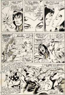 John Buscema and Tom Palmer Avengers #76 Story Page 11 Original Art (Marvel, 1970). "Avengers - | Heritage