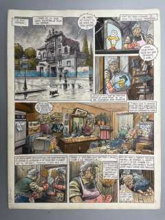 O’Groj | O’Groj - Planche originale couleur - Fidèle au poste - (1992) | Catawiki