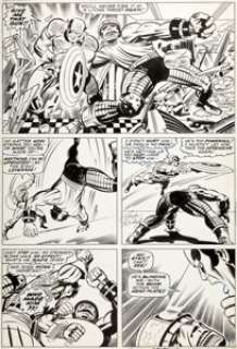 Jack Kirby and Joe Sinnott Tales of Suspense #92 Story Page 7 Captain America Original Art (Marvel, 1967).... | Heritage