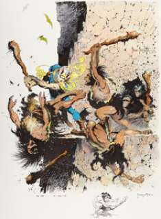 Frank Frazetta Weird Science Fantasy #29 Hand Colored, Signed and Remarqued Limited Edition Print #38/50 (Russ Coc... | Heritage