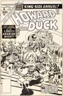 Gene Colan and Tom Palmer Howard the Duck Annual #1 Cover Original Art (Marvel, 1977).... | Heritage