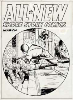 Pierce Rice (attributed) All-New Short Story Comics #2 Cover Original Art (Harvey, 1943).... | Heritage