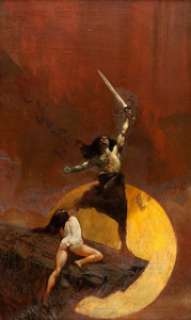  - Jeff Jones Messenger of Zhuvastou Paperback Novel Cover Painting Original Art (Berkeley Medallion, 1973)....