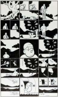 Chris Ware Acme Novelty Library Â« Rocket Sam Â» Original de la page 45 (Fantagraphics, années 1990).... | Heritage