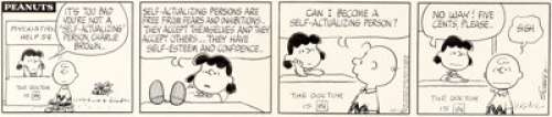 Charles Schulz Peanuts Daily Comic Strip Lucy’s Booth Original Art dated 10-20-70 (United Feature Syndicate, 1970)... | Heritage