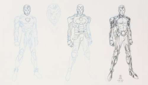  - Jim Cheung Young Avengers Iron Lad Character Concept Original Art (Marvel, 2004)....