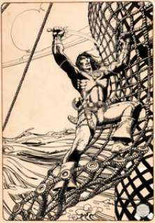 Barry Smith "Conan the Buccaneer" Illustration Original Art (1974).... | Heritage