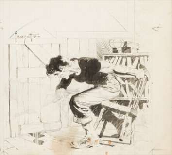 Frank Frazetta Shock Illustrated #4 "Came the Dawn" Illustration Original Art (EC, c. 1954).... | Heritage