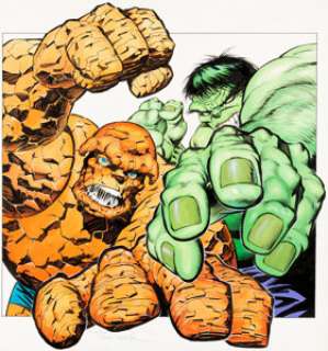 Bernie Wrightson Marvel Graphic Novel #29 The Big Change Cover The Thing and Hulk Original Art (Marvel... | Heritage