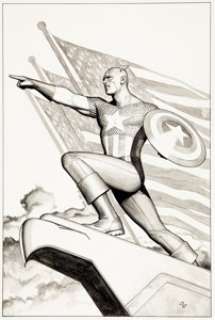 Adi Granov - Captain America Specialty Illustration Original Art (c. 2006)....