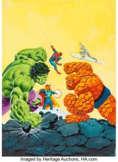 John Romita, Sr. Marvel’s Greatest Superhero Battles Trade Paperback Cover Original Art (Simon and - | Heritage