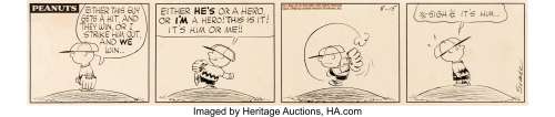 Charles Schulz Peanuts Daily Comic Strip Charlie Brown Original Art 8-15-60 (United Feature Syndicate, 1960).... | Heritage