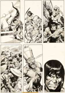 John Buscema et Sonny Trinidad Savage Sword of Conan #21 Planche 49 (Marvel, 1977)....