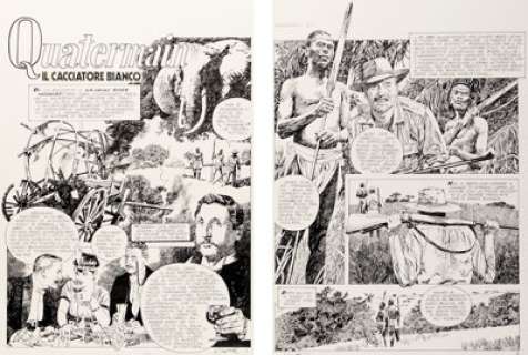Alarico Gattia Alan Quatermain Il Cacciattore Blanco Histoire Complète de 10 Planches (Edizioni Paoline, 1980).... (Total: 10 Items)