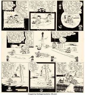 George Herriman Krazy Kat Sunday Comic Strip Original Art dated 10-28-28 (King Features Syndicate, 1928). - | Heritage