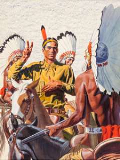 Hank Hartman The Lone Ranger‘s Companion Tonto #4 Cover Original Art (Dell, 1952). The long-term Lone -