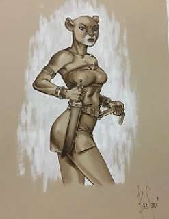 Bessadi, Bruno - Bessadi, Bruno - Dessin original - L‘Ogre-Lion - Ngomenzi - (2022)