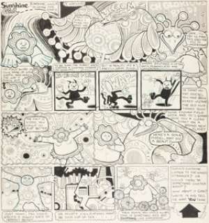 Kim Deitch - Sunshine Girl Complete 1-Page Underground Comix Story Original Art (1967).