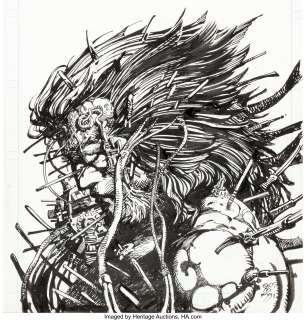 Barry Windsor-Smith - Marvel Comics Presents #78 Unused "Blood" Variant Cover Wolverine/Weapon X Original Art (Marvel, 1991).