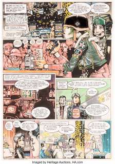 Jamie Hewlett Et Peter Milligan | Tank Girl vs. America #2 Page de Titre 1 (Details Magazine, Feb. 1995). Jamie Hewlett and Peter Milligan Tank Girl vs. America #2 Title Page 1 Original Art (Details Magazine, Feb. 1995). | Heritage