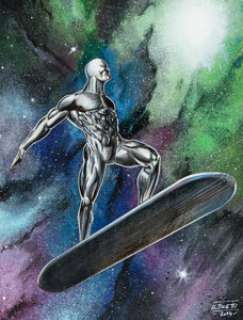 Guillaume Boetti | Le Surfeur d’argent Illustration Originale (2014). Guillaume Boetti The Silver Surfer Illustration Original Art (2014). | Heritage