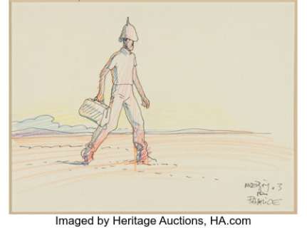 Giraud (Moebius), Jean - Jean Giraud (Moebius) Major Grubert Illustration Original Art (2003)....