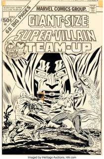 Wilson, Ron | Ron Wilson, Frank Giacoia, and John Romita Sr. Super-Villain Team-Up #1 Cover Original Art (Marvel, 1975).... | Heritage