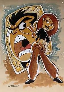 Julian Jordan - Kim Possible - "Dr. Drakken" - Original Colour Sketch by Julian Jordan