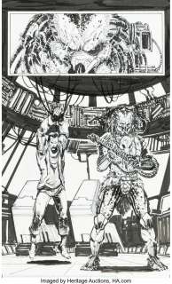 Chris Mooneyham Predator: Fire and Stone #2 Story Page 8 Original art (Dark Horse, 2014). ...
