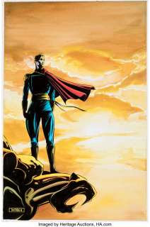 Buckingham, Mark - Mark Buckingham Miracleman Book 4 The Golden Age Cover Painting Original Art (Eclipse, 1992)....