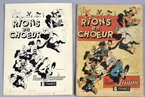 Calvo, Edmond | Rions en cÅ“ur Encre de chine + son calque couleur pour la | Coutau Bégarie