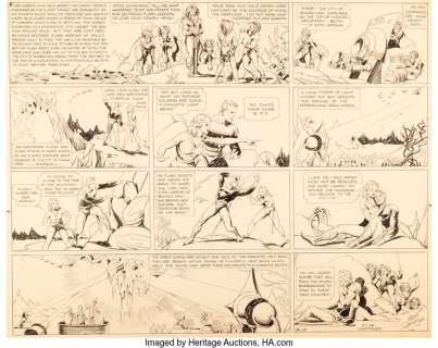 Raymond, Alex | Alex Raymond Flash Gordon Sunday Comic Strip Original Art dated 4-15-34 (King Features Syndicate, 1934).... | Heritage