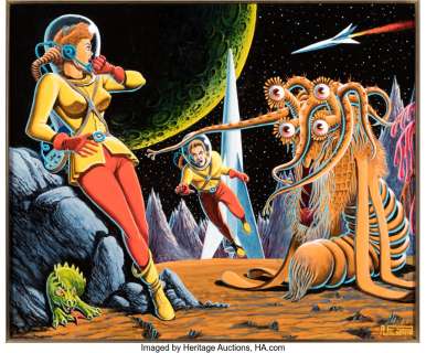 Feldstein, Al | Al Feldstein Weird Science-Fantasy Annual (nn) Cover Re-Creation Painting Original Art (2008).... | Heritage