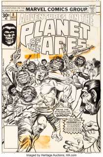 Kane, Gil | Gil Kane and Mike Esposito Adventures on the Planet of the Apes #8 Cover Original Art (Marvel, 1978).... | Heritage