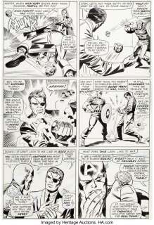 Kirby, Jack | Jack Kirby and Frank Giacoia Tales of Suspense #78 Story Page 2 Captain America and Nick Fury Original Art (Marvel... | Heritage