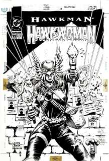 Rick Magyar, Steve Lieber - hawkman 19 cover (sold live on ‘dueling dealers of comic art‘ episode #51 podcast on 1-8-2022 watch it here!