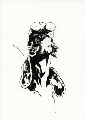 Cyrille Pomès | Hellboy, nothing but blood, illustration 002 | Galerie 9ème Art