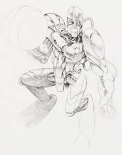 Magic the Gathering Artist | Christopher Rush Brass Man Illustration Original Art Group of 2 (undated).... (Total: 2 Original Art) | Heritage