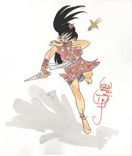 Sanpei Shirato Hand-Drawn Color Illustration "Sanada Kenryu" Kikyo | Mandarake (Big Web)