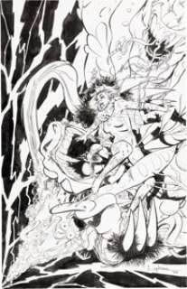 Lapham, David - David Lapham Warriors of Plasm #5 Cover Original Art (Defiant, 1993)....