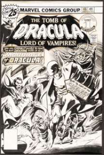 Colan, Gene - Gene Colan and Tom Palmer The Tomb of Dracula #46 Cover Original Art (Marvel, 1976)....