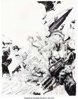 Image Comics artist - Clayton Crain and Todd McFarlane Game Informer #104 Metal Gear Solid 2 Cover Original Art (Sunrise Publications, 2... (Total: 2 Original Art)