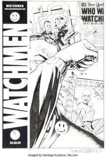 Gibbons, Dave | Dave Gibbons Watchman Movie Poster Illustration Original Art Group of 2 (Warner Brothers, 2009).... (Total: 2 Original Art) | Heritage