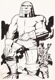 Kirby, Jack - Jack Kirby - Darkseid Illustration Original Art (1984)....