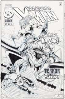 Marvel Artist - Nick Gnazzo and Ian Akin Professor Xavier and the X-Men #11 Cover Original Art (Marvel, 1996)....