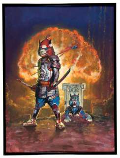SAMURAI CAT ORIGINAL PAINTING BY MARK ROGERS. | Hake’s