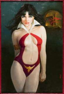 Enric - Enric (Enric Torres-Prat) "Vampirella, the Daughter of Drakulon" Painting Original Art Illustration (Undated)....