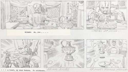 Kirby, Jack - Jack Kirby Fantastic Four "The Frightful Four" Storyboard Original Art (DePatie-Freleng, 1978)....