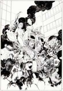 Sook, Ryan - Ryan Sook JSA All-Stars #1 Variant Cover Original Art (DC, 2010)....
