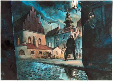 Guillaume Sorel | Prague, Le Quartier Juif - Le Golem Illustration 3 Original Art (Casterman-Lonely Planet, 2011). | Heritage